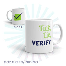 Load image into Gallery viewer, Accountant&#39;s Mantra Mug - Tick, Tie, Verify
